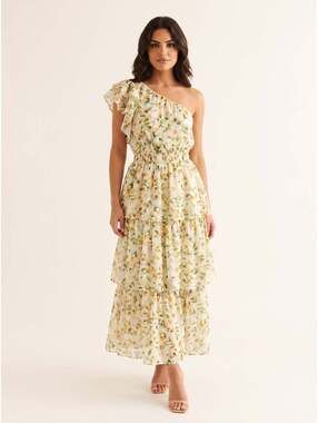 ASTR The Label Floral Ruffle Dress Size S NWT